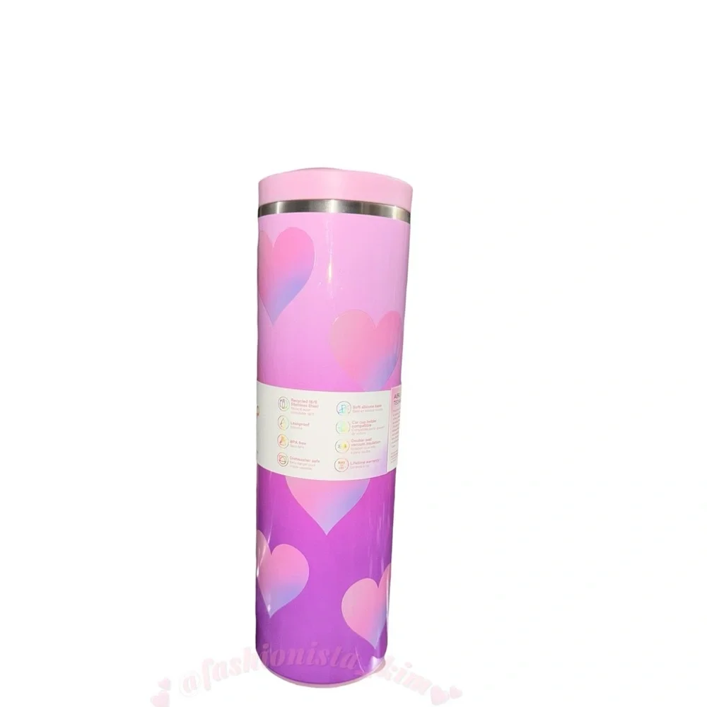 Stanley Valentine’s Day powder pink heart 16 oz Aero Light Transit Bottle NWT - Picture 4 of 8